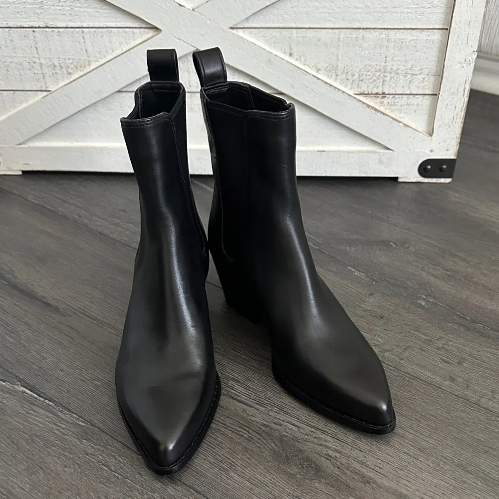 Michael Kors Sleek Black Ankle Booties - Picture 2 of 6